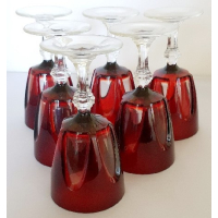 Rode glazen (6 stuks)